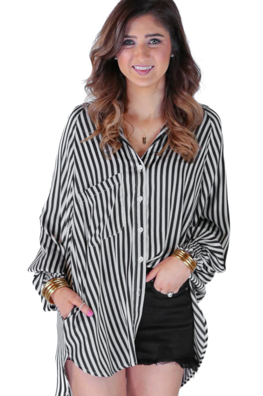 Connor Striped Smocked Top
